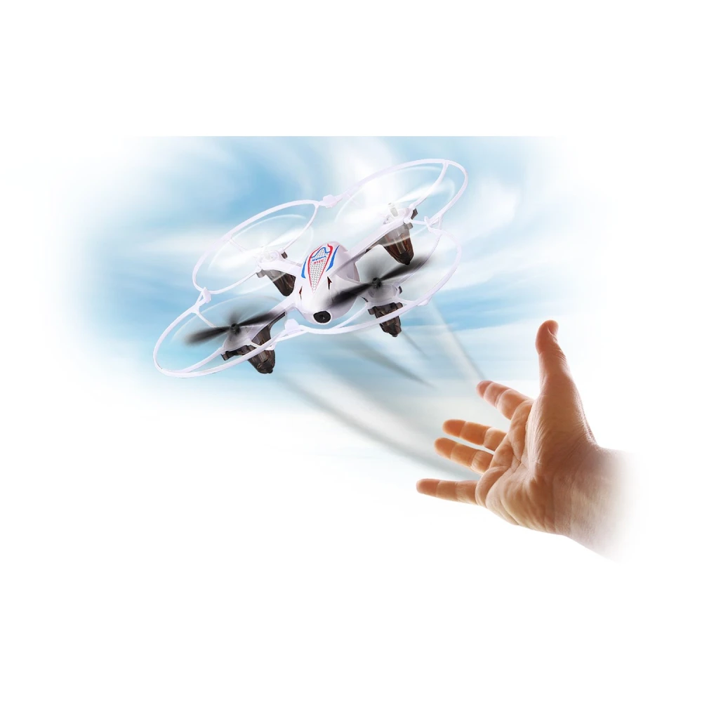 Drone Syma X11C con luces LED y protectores de hélices