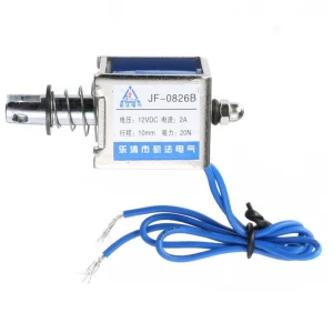 Eletroíman push-pull 12Vdc JF-0826B com retorno por mola para Arduino