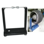 Vista lateral del equilibrador manual para neumáticos de moto