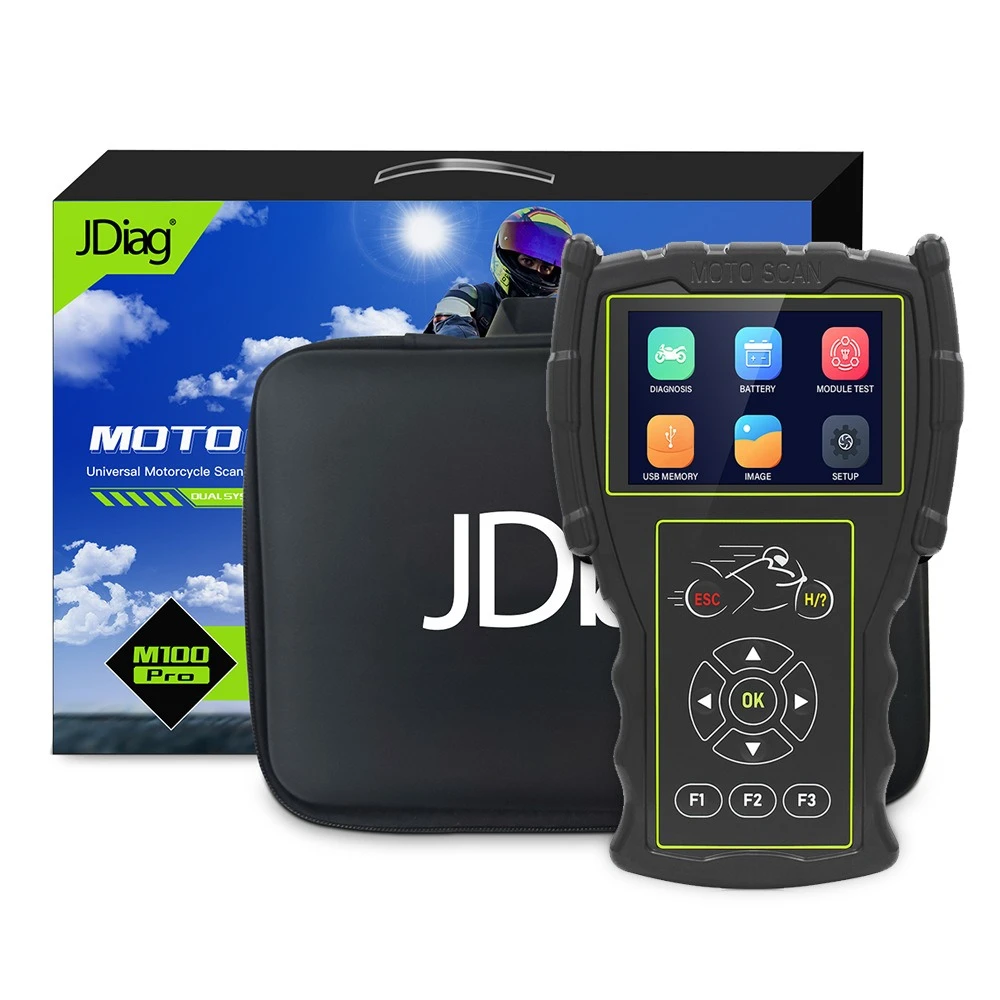 Scanner de diagnóstico moto OBD JDiag M100 Pro para reparação de motos KTM Honda Yamaha Kawasaki BMW