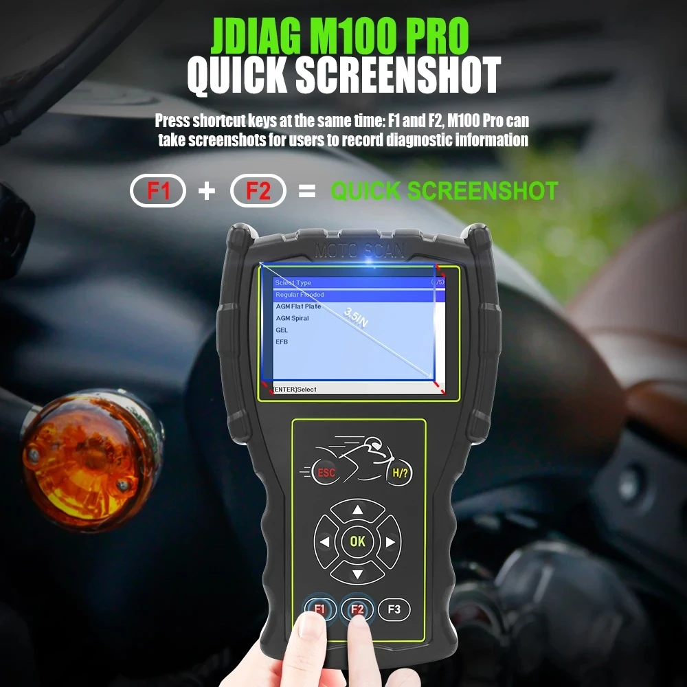 Scanner de diagnóstico moto OBD JDiag M100 Pro para reparação de motos KTM Honda Yamaha Kawasaki BMW