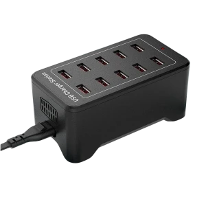 Estação de carregamento USB 10 portas com IQ Charge - 50W 12A, 2.4A por porta
