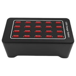 Estação de carga USB 20 portas com IQ Charge - 100W e 2.4A por porta