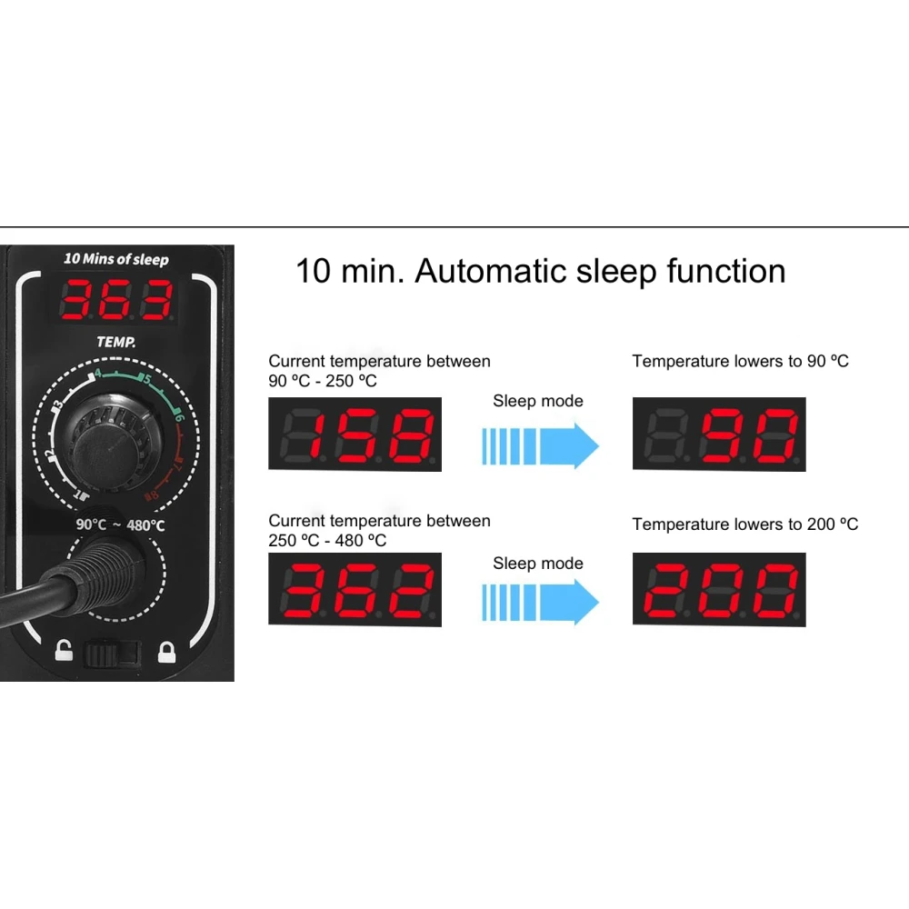 Estação de soldadura digital Mlink S1 60W com display LED e bloqueio de temperatura