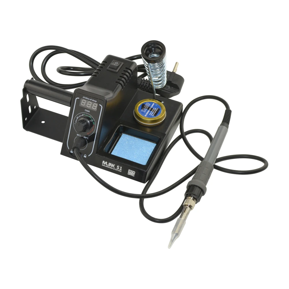 Vista lateral de la estación de soldadura digital Mlink S1