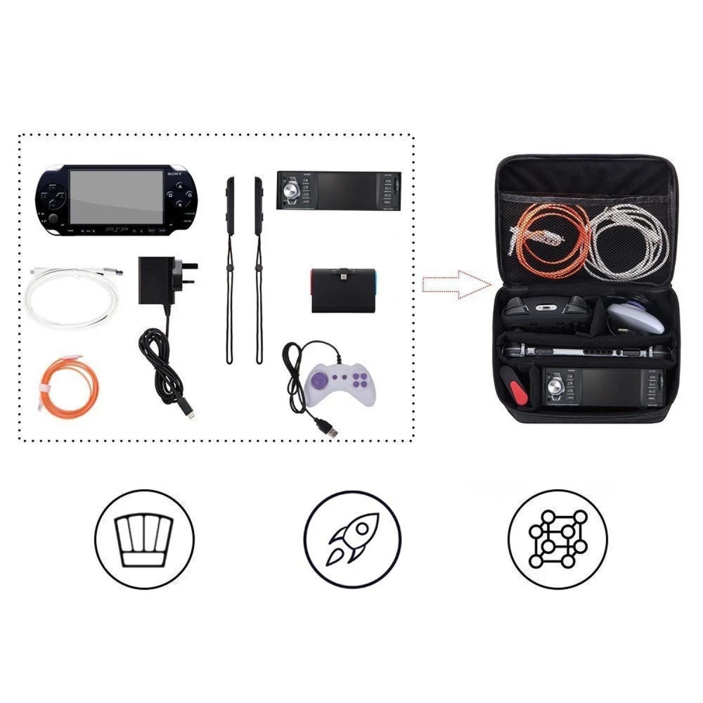 Bolsa de transporte para Nintendo Switch com espaço para consola e acessórios