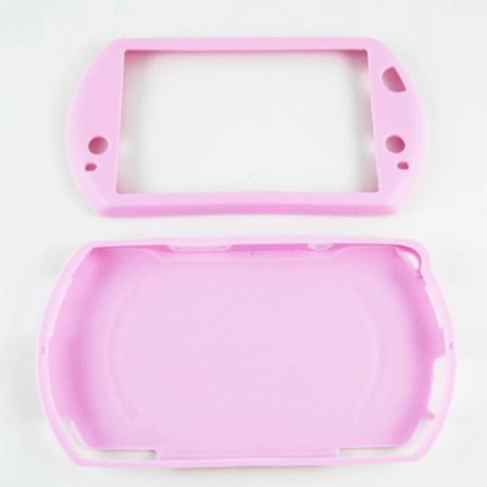 Capa de silicone PSP Go rosa para proteção leve e ajustável