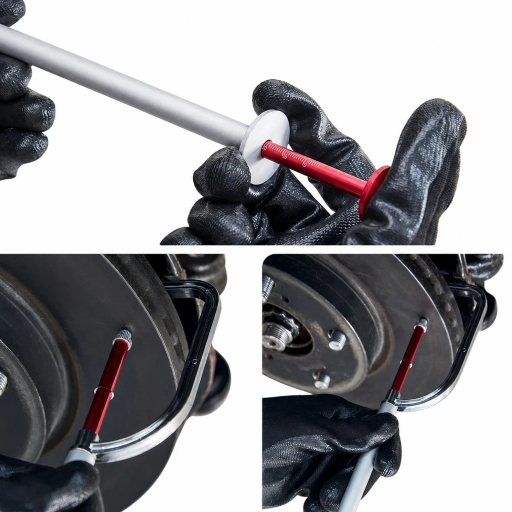 Medidor de espessura de disco de travão sem desmontagem (Brake Disc Thickness Gauge)