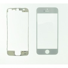Tela Vidro Iphone 5 Branco + Quadro Adesivo
