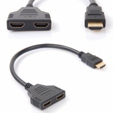 Adaptador de HDMI macho para 2 saídas HDMI fêmea tira 2 saídas hdmi 1 cabo splitter Electronic equipment  3.00 euro - satkit