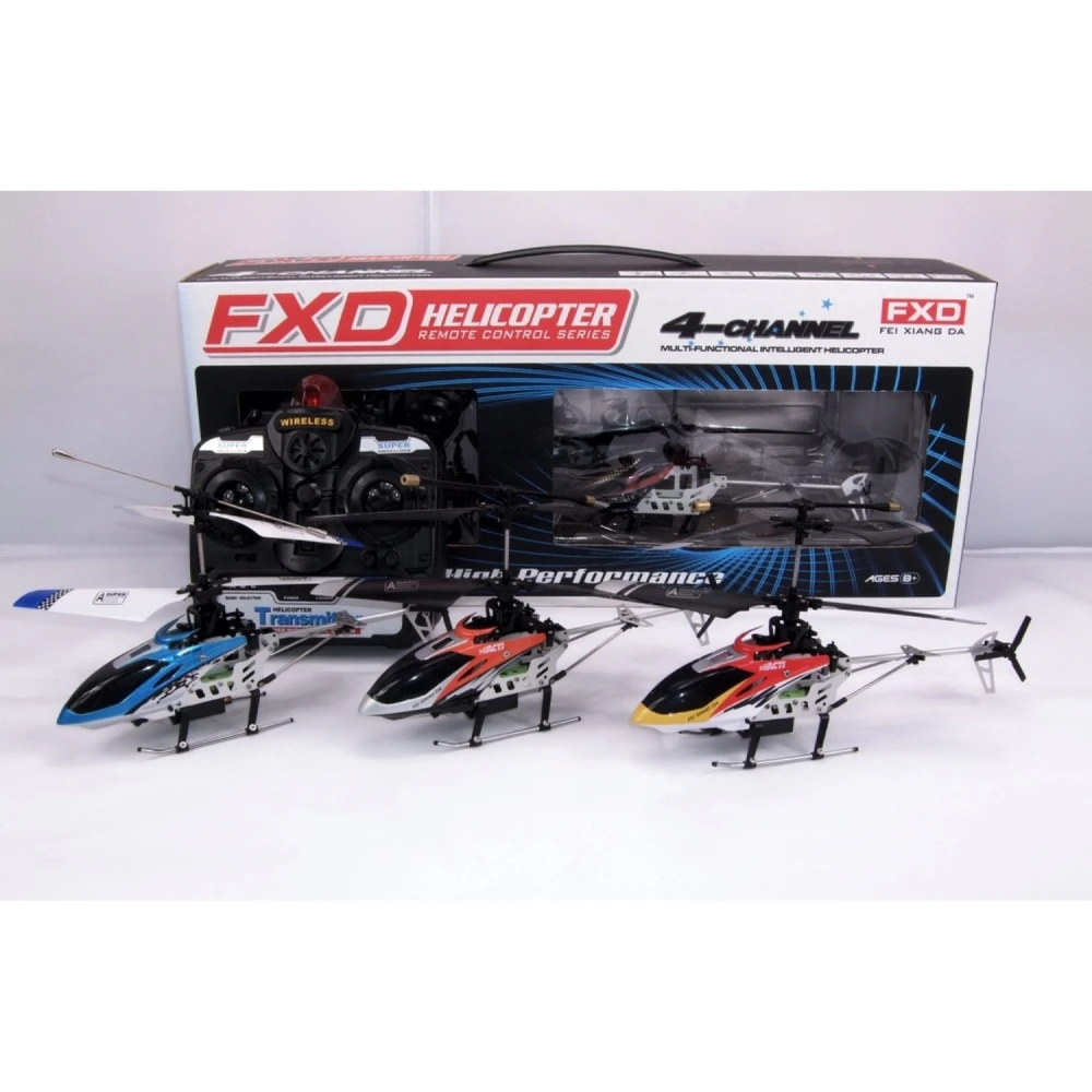 Helicóptero RC IR Modelo A68786 com 4 Canais e Giroscópio