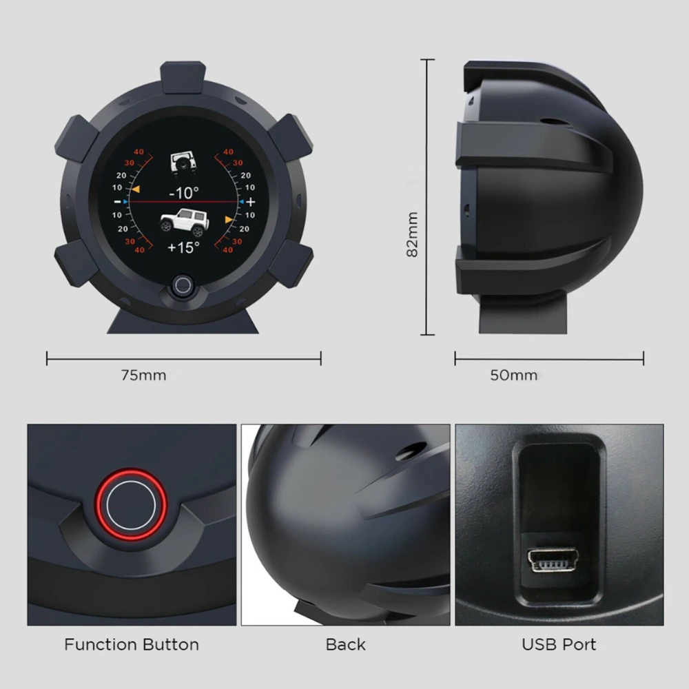 Inclinómetro multifuncional Autool X95 com giroscópio multieixo e sistema GPS
