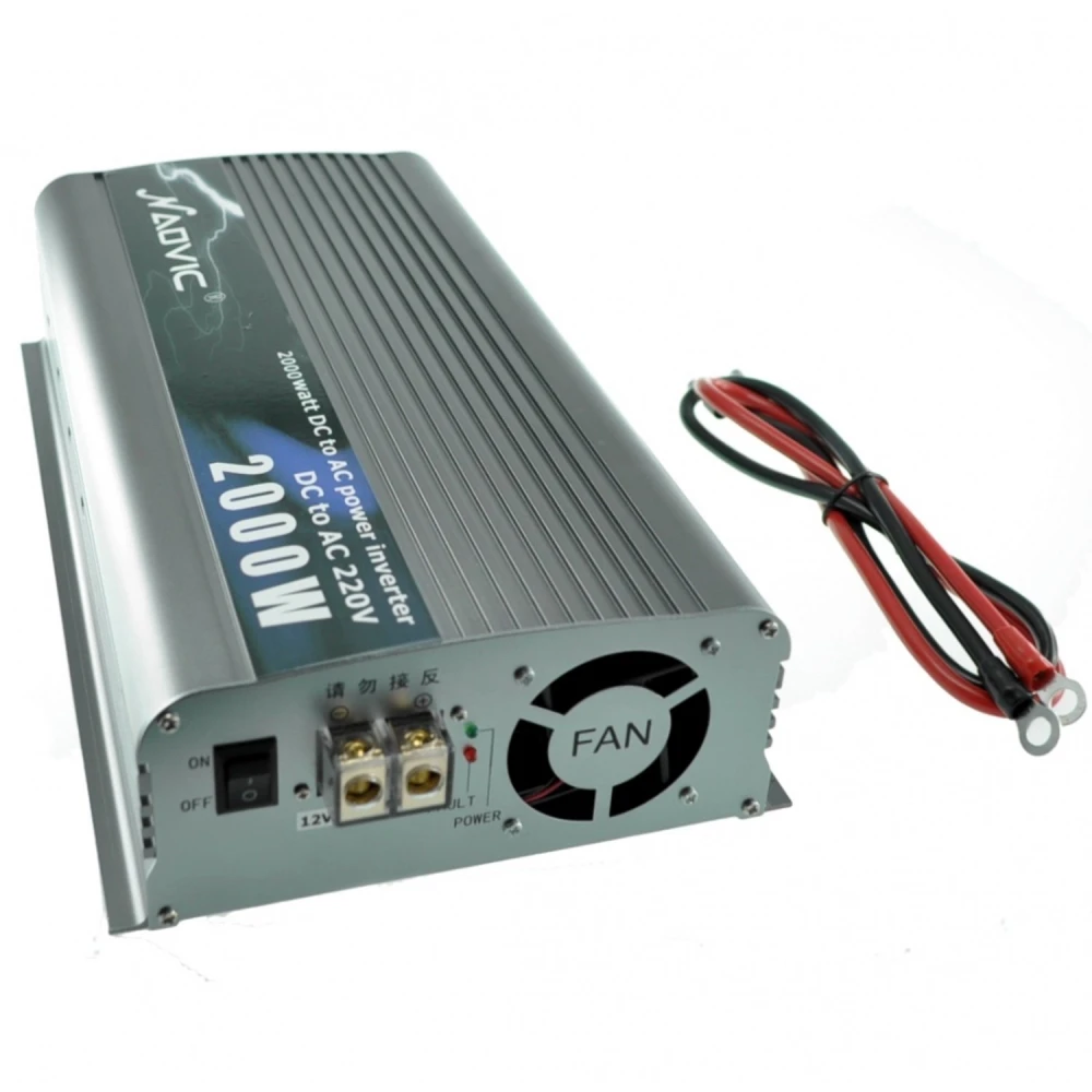 Inversor de corrente 12V para 220V 2000W para carro, caravana e barco