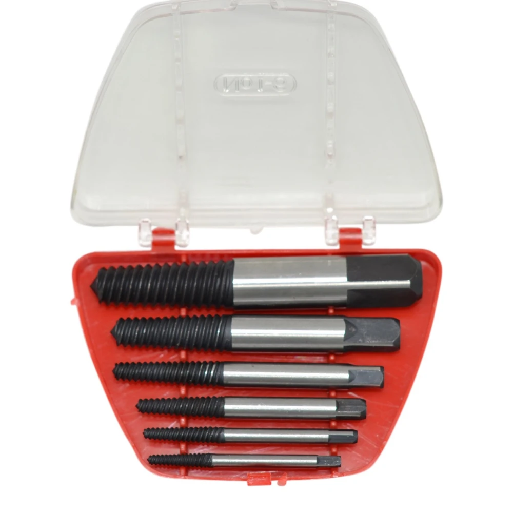 Kit de 6 Peças Extratores de Parafusos Partidos Profissionais TSX TOOL