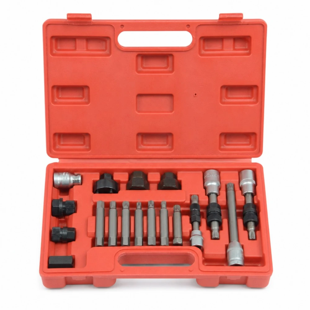 Kit 18 peças desmontagem polias livres de alternador (OAP / OAD)