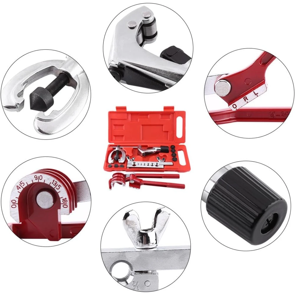 Kit de alargador e dobrador de tubos 45 graus para cobre, aço inoxidável e alumínio