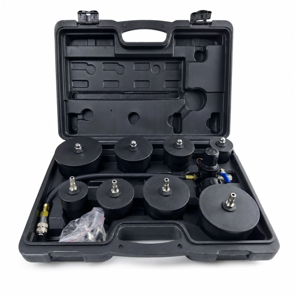 Kit Testador de Fugas de Turbocompressor 9 Peças com Manómetro Teste Pressão Turbo