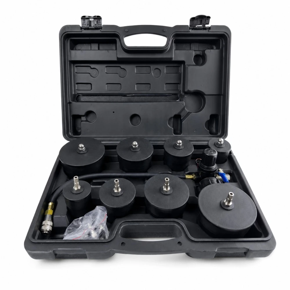 Kit Testador de Fugas de Turbocompressor 9 Peças com Manómetro Teste Pressão Turbo
