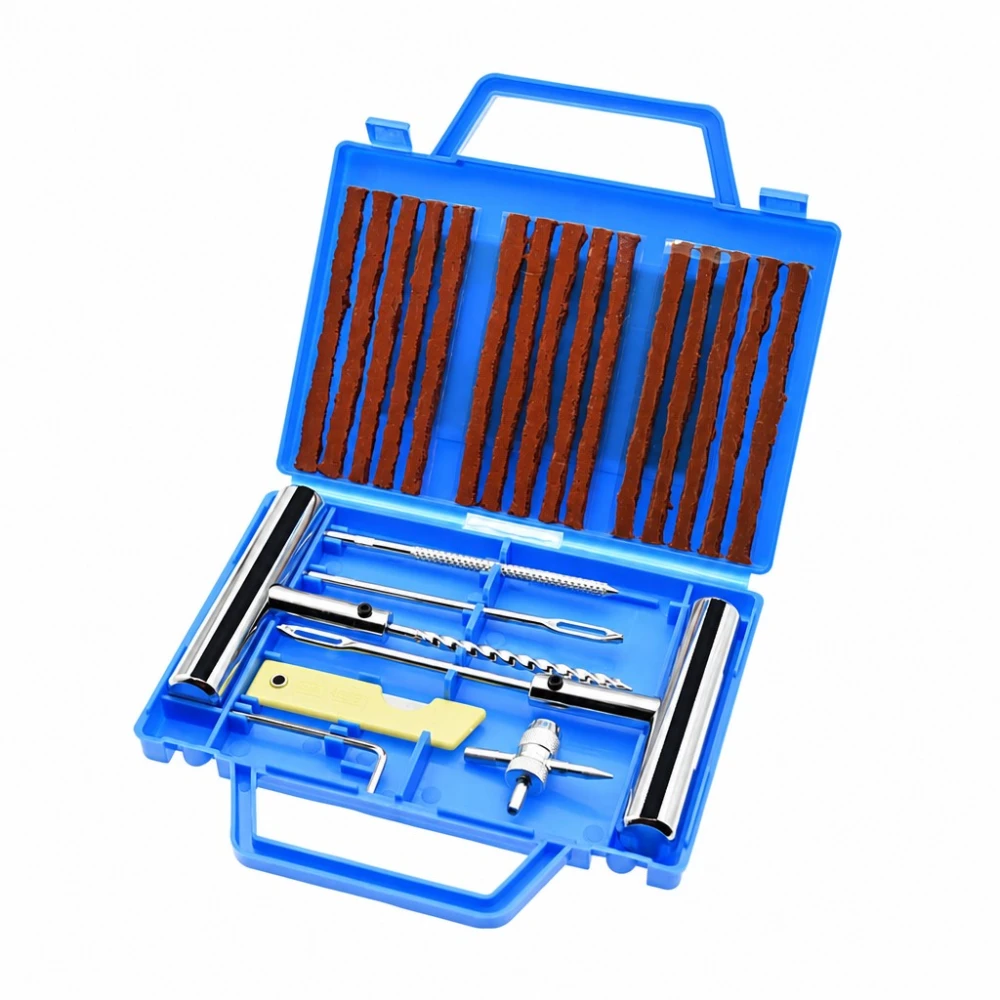 Kit Reparação Furos Pneus 23 Peças Carro Moto Mechas Punção
