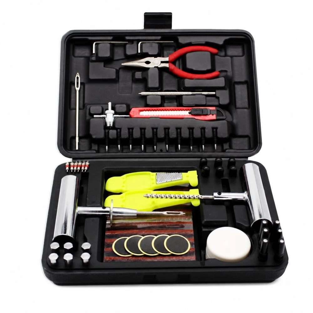 Kit Reparação Furos Pneus 87 Peças Profissional Carro SUV Carrinha