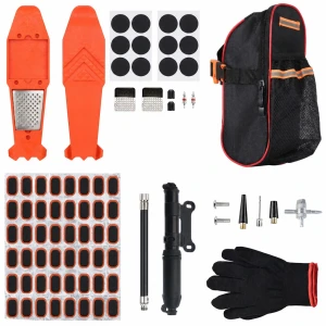 TSX TOOL Kit Reparação Furos Pneus Moto Bicicleta 81 Peças Mechas Punção Tubeless