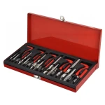 Set 131 piezas para reparación de roscas helicoil en automoción con brocas y terrajas