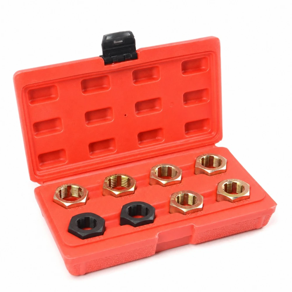 Kit reparador de roscas de semi-eixo e cubo de roda 9 peças