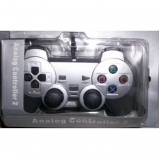 Controle Dual Shock Para Sony Playstation 2 [ Prata ]