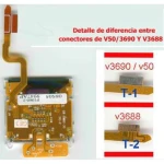 LCD Motorola V3688 com cabo flex para reparação e substituição