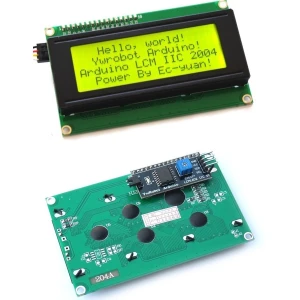 LCD Verde 20x4 Caracteres com Serial IIC/I2C para Arduino