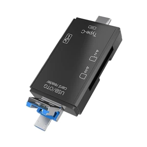 Leitor de Cartões de Memória Tipo-C e USB 3.0 para SD, Micro SD e Transflash