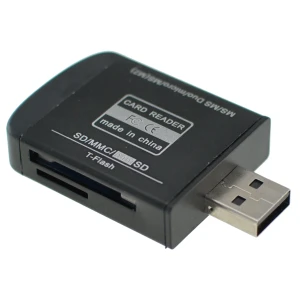 Leitor de cartões de memória USB 2.0 tudo-em-um para Micro SD, MMC, SDHC, TF e M2
