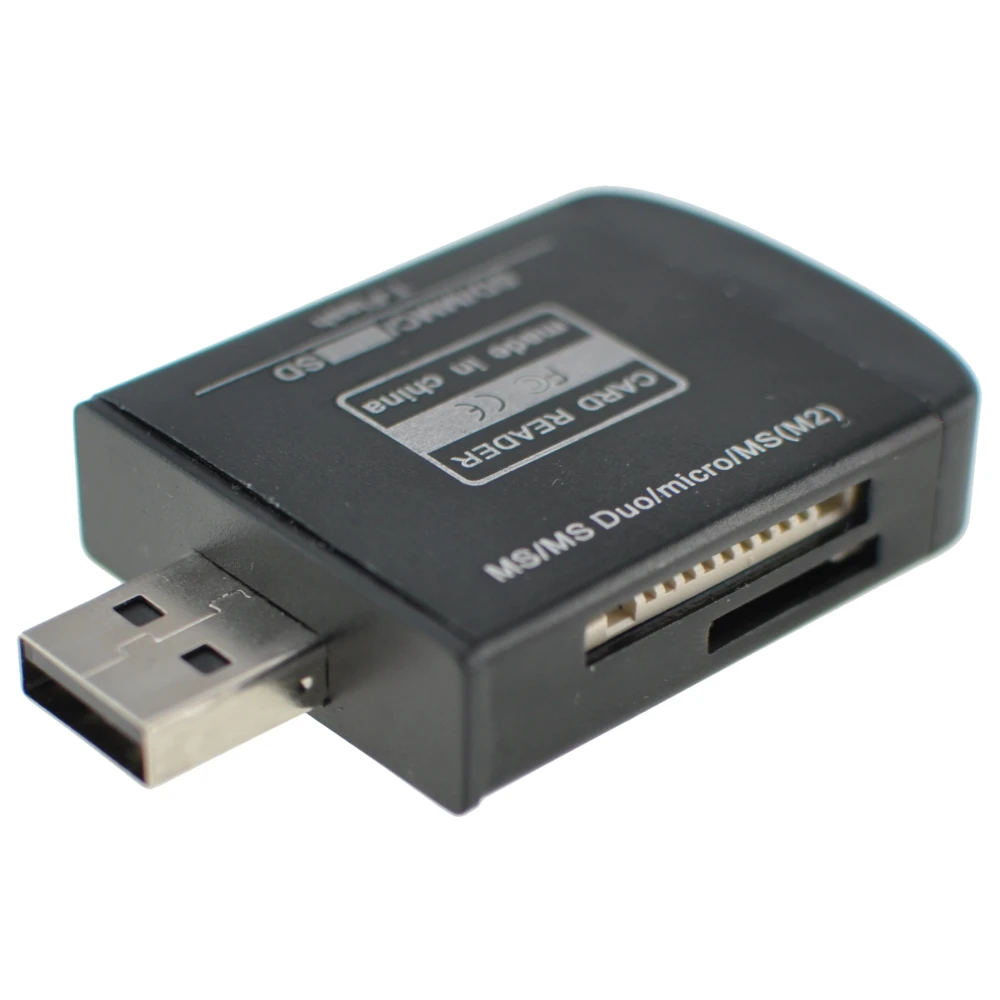 Leitor de cartões de memória USB 2.0 tudo-em-um para Micro SD, MMC, SDHC, TF e M2