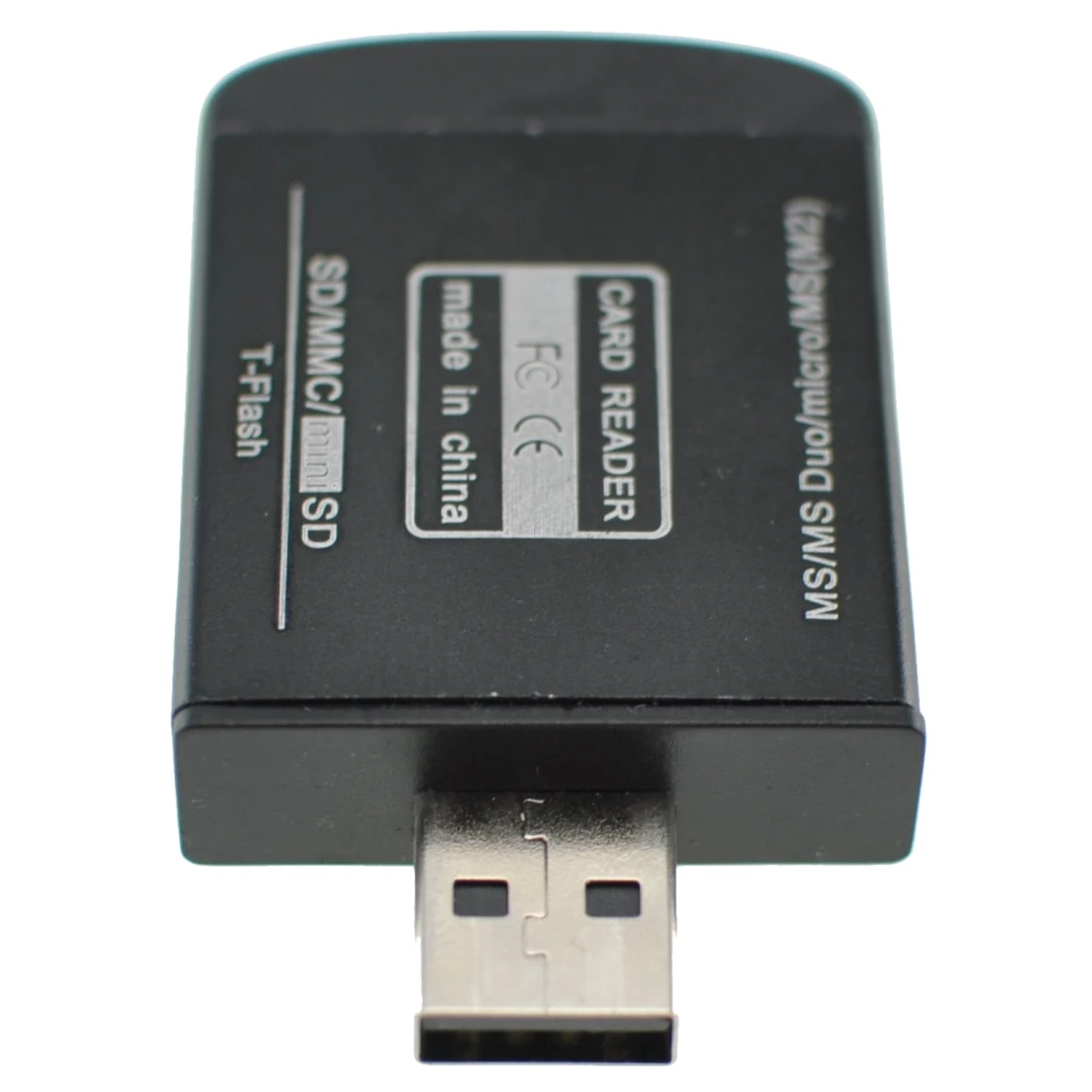 Leitor de cartões de memória USB 2.0 tudo-em-um para Micro SD, MMC, SDHC, TF e M2