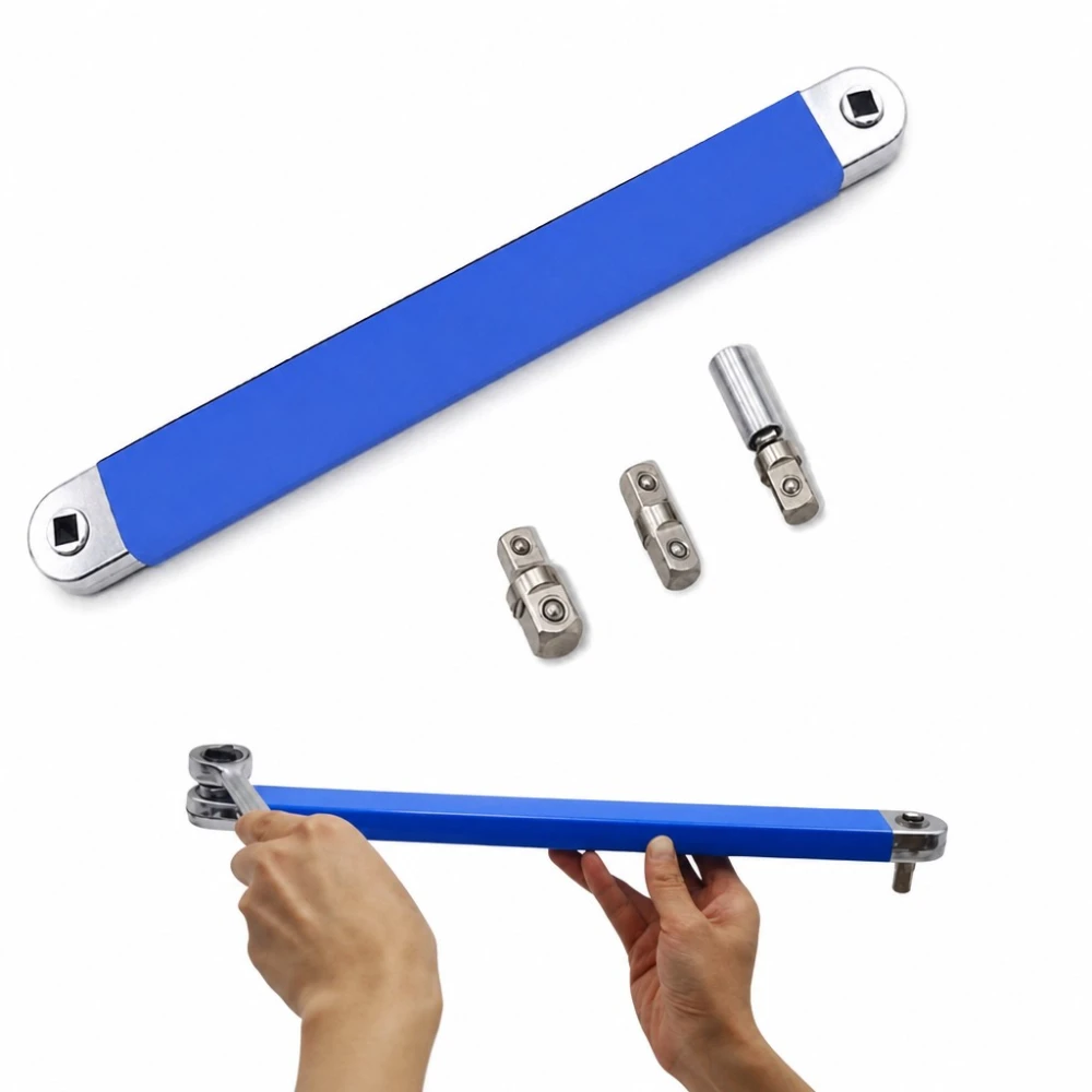 Chave Estrela Articulada Extra-Longa 390mm Boca Dupla Profissional Aço Cr-V