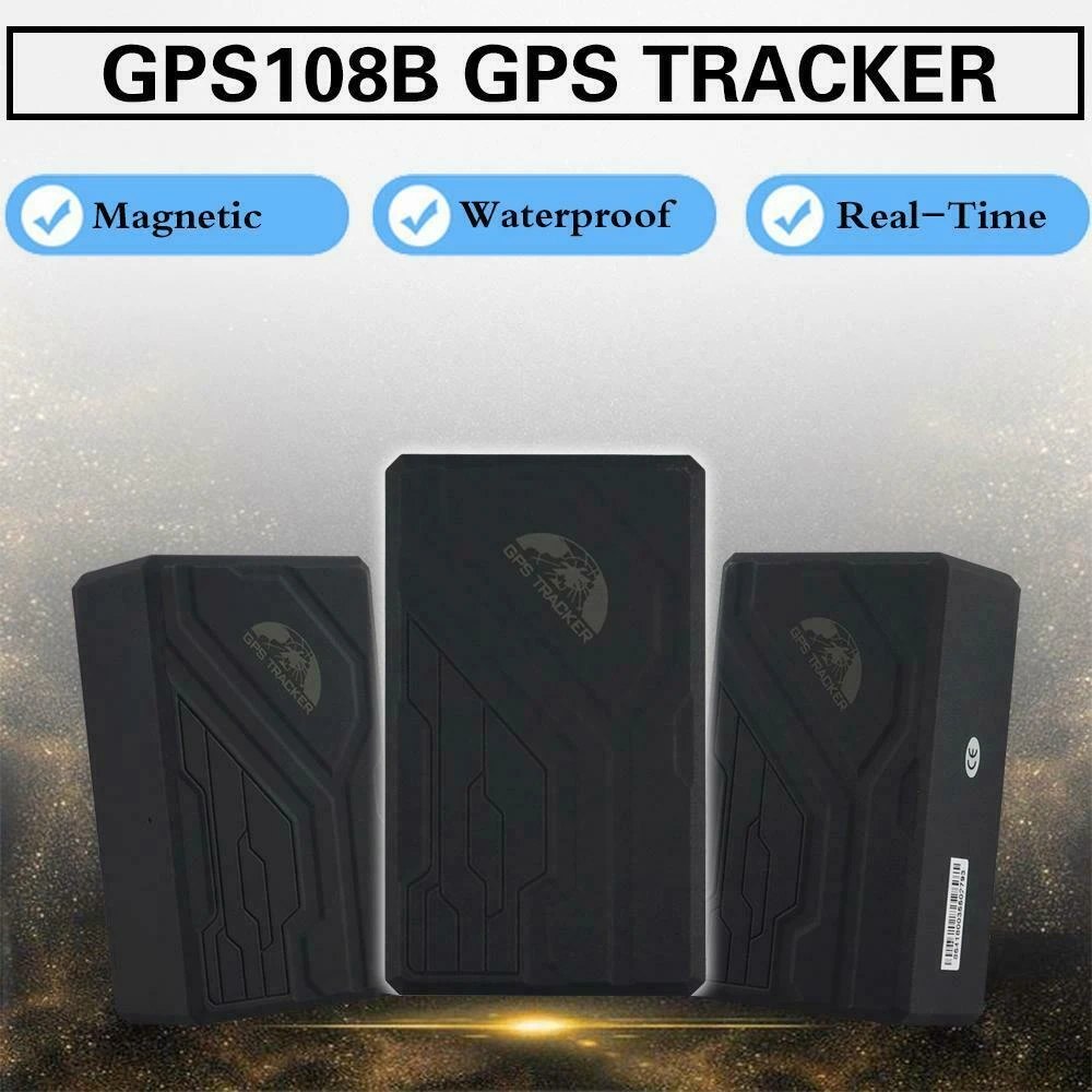 Localizador GPS de bateria longa para carro TK108B com SOS e base magnética