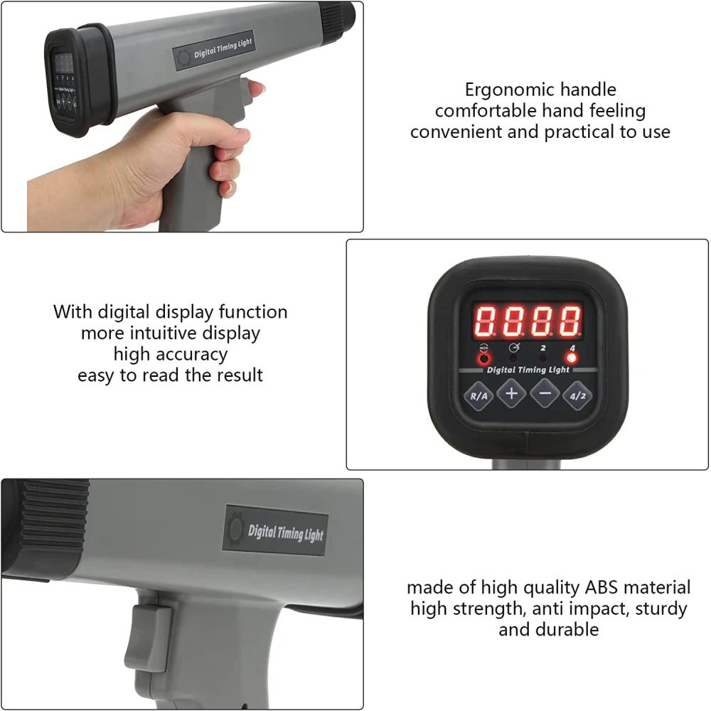 Luz de sincronização indutiva digital para carros e motos 12V com pinças