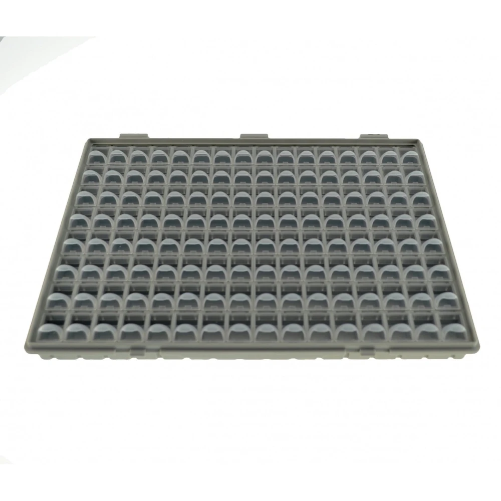 Mala 128 caixas para componentes SMD modular com tampa para organizar eletrónica