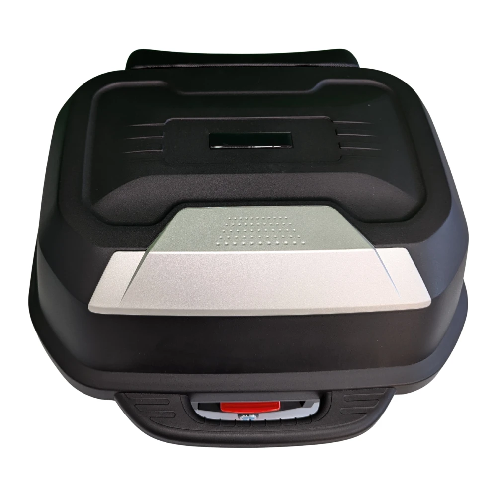 Top case moto 47L - Baú universal desmontável com fechadura e encosto