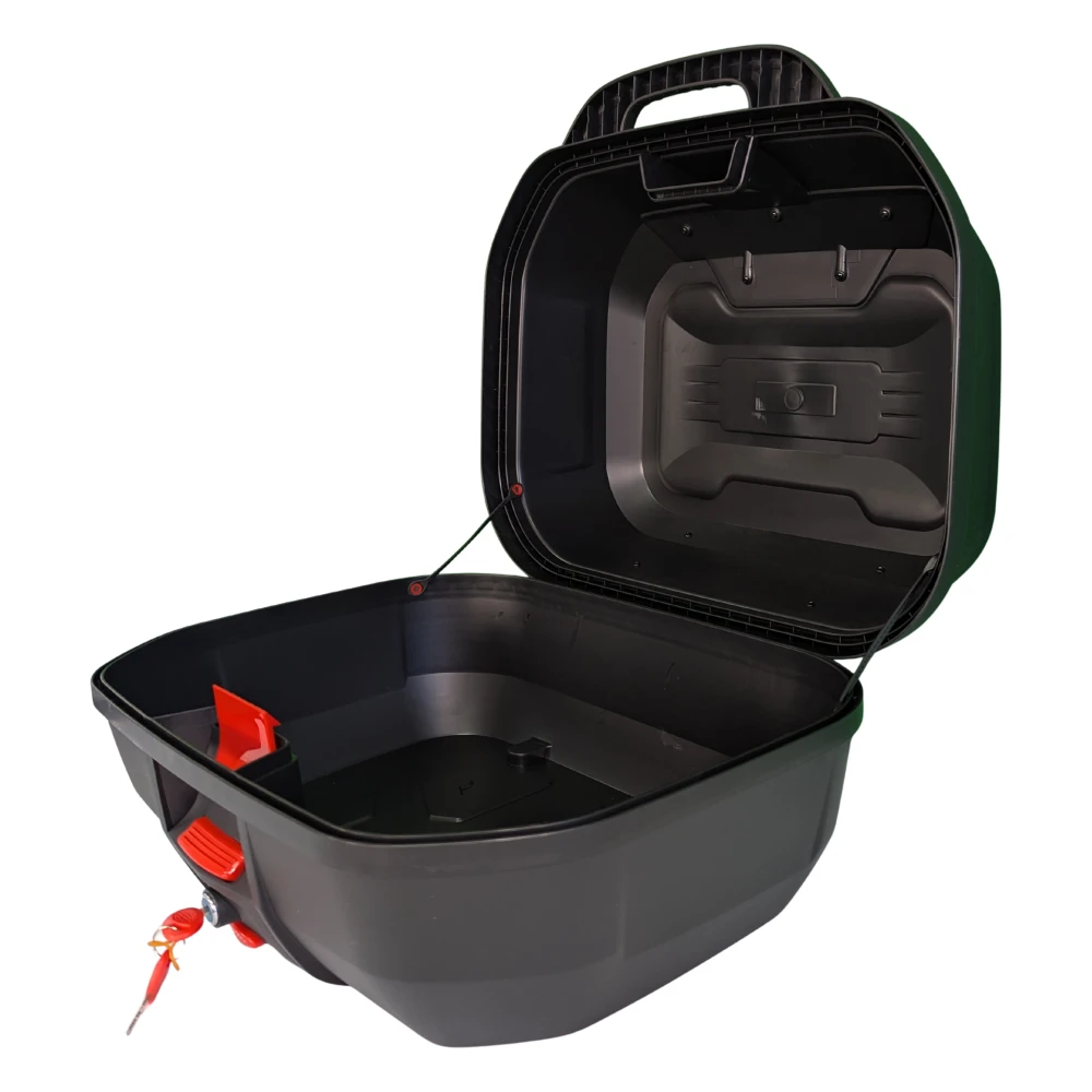 Top case moto 47L - Baú universal desmontável com fechadura e encosto