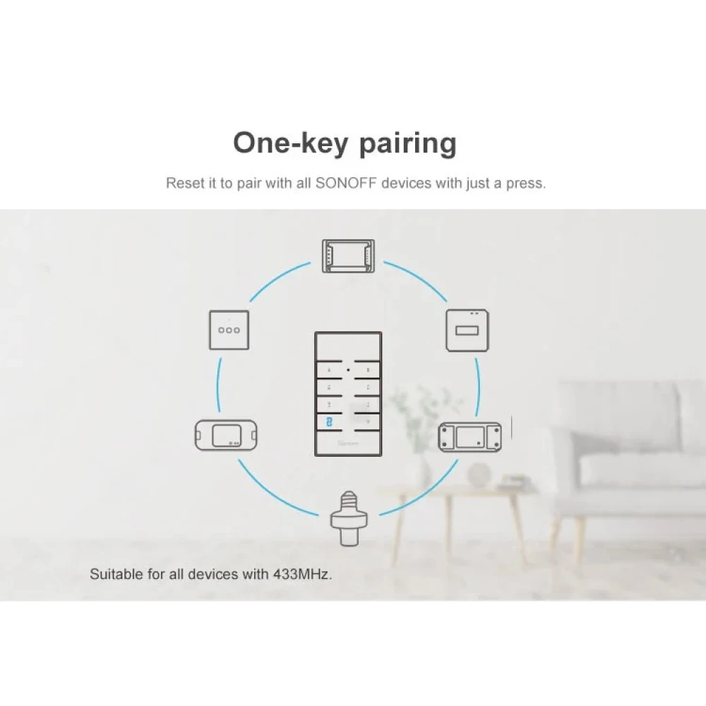 Comando à distância SONOFF RM433R2 para controlo 433MHz