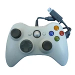 Comando com cabo Xbox 360 Compatível Branco - Controlador ergonómico e preciso