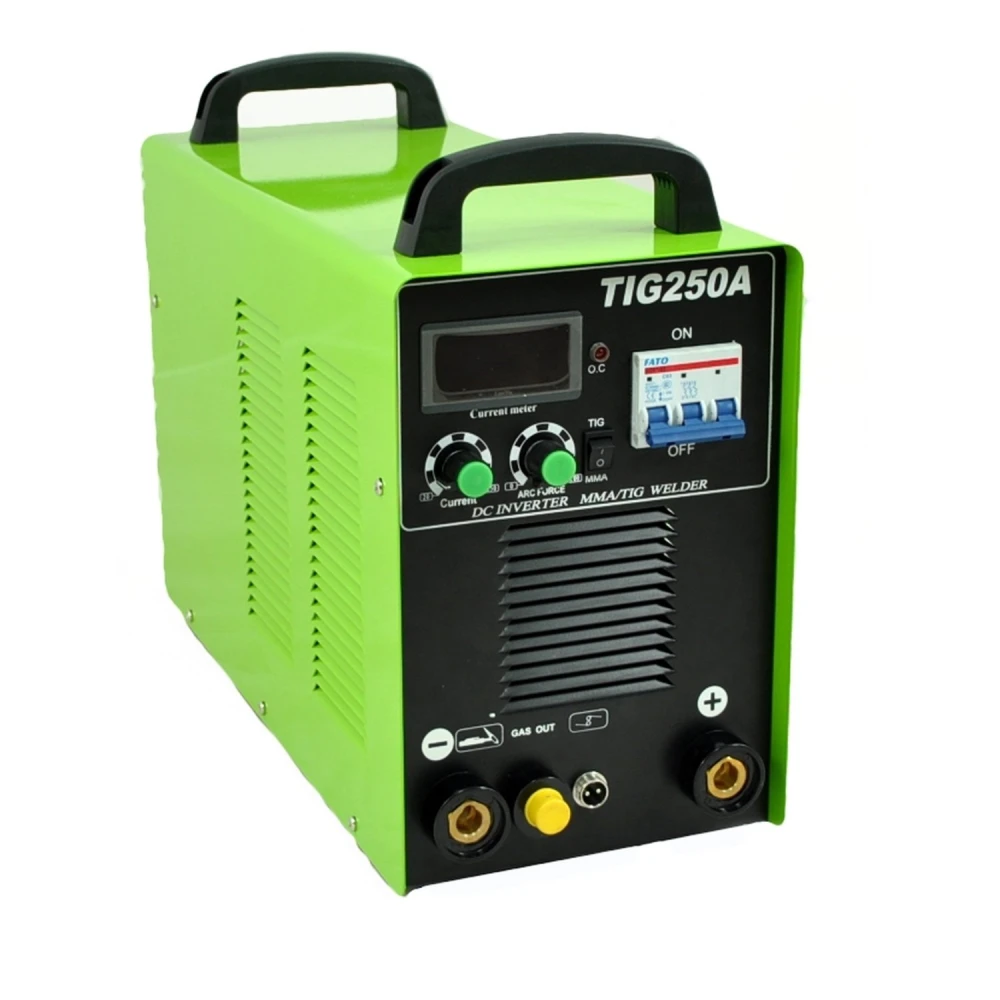 Soldadora inverter Tig-250 con MMA en uso en taller