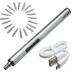 Mini aparafusadora elétrica sem fios USB recarregável 3 LED Multifuncional 22 em 1 Set