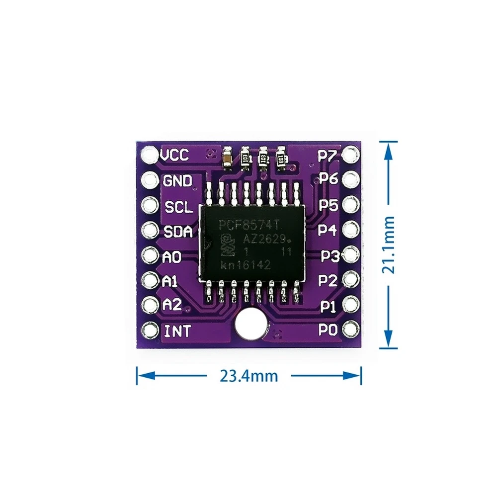 Módulo I2C PCF8574T para Arduino - Expansor de Portas E/S em Cascata