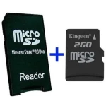 Adaptador MS Pro Duo + MicroSD 2GB compatível com Sony PSP