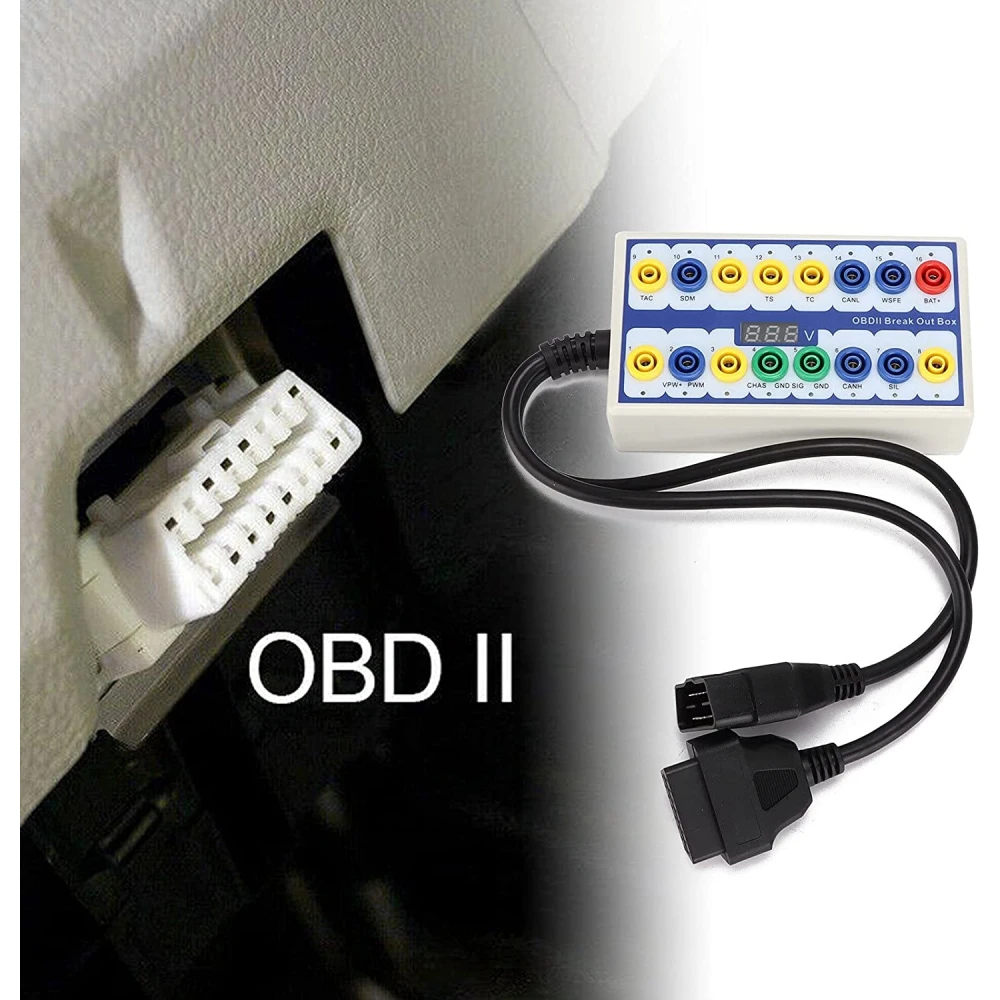 OBDII Breakout Box Detetor de Protocolo - Ferramenta de Diagnóstico Profissional