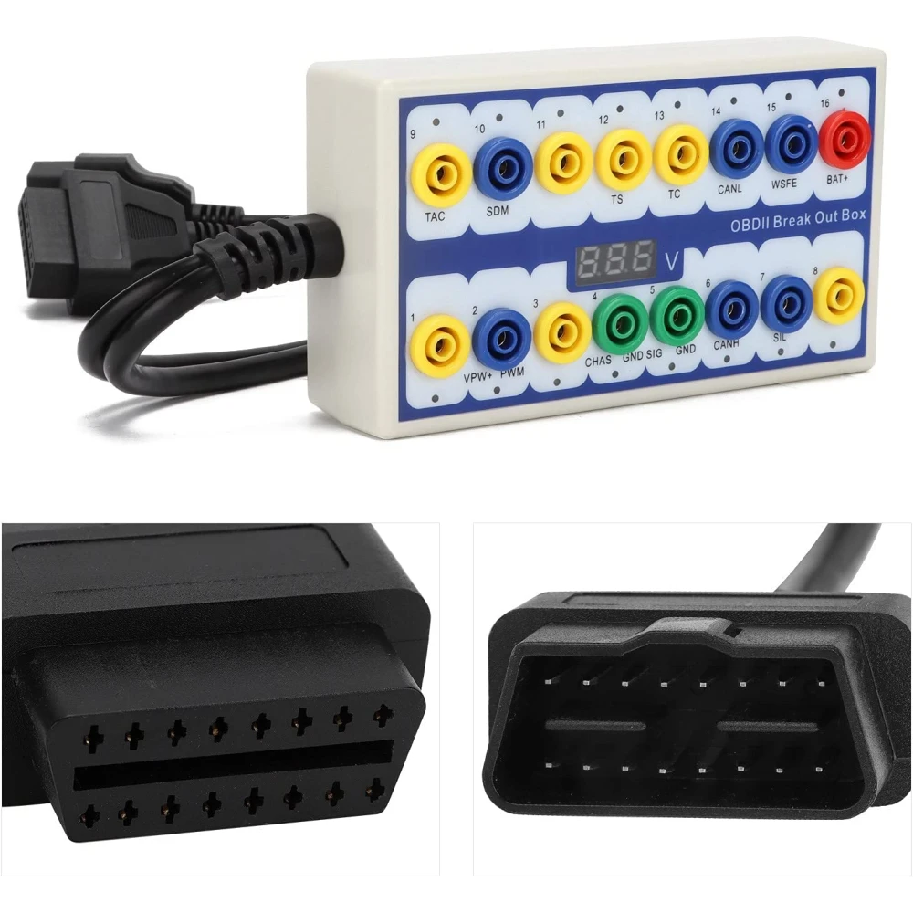 OBDII Breakout Box Detetor de Protocolo - Ferramenta de Diagnóstico Profissional