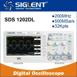 Osciloscópio digital Siglent SDS1202DL 200MHz com ecrã TFT a cores