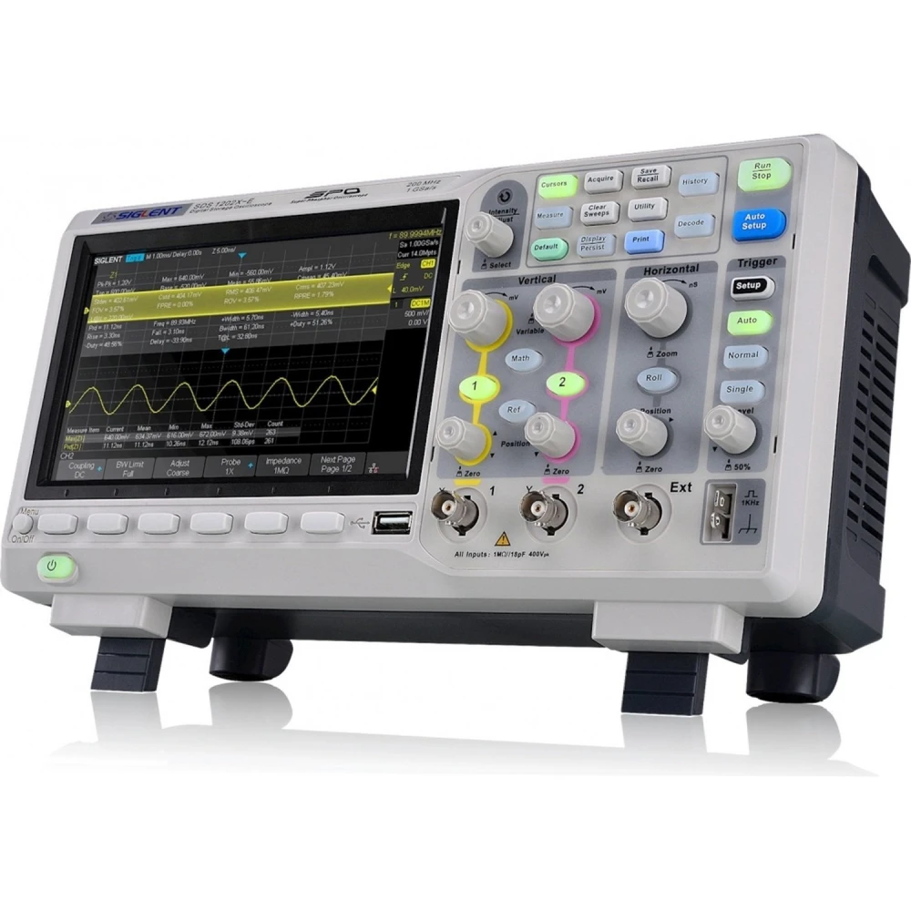 Osciloscópio Digital Siglent SDS1202X-E 200 MHz com 2 Canais